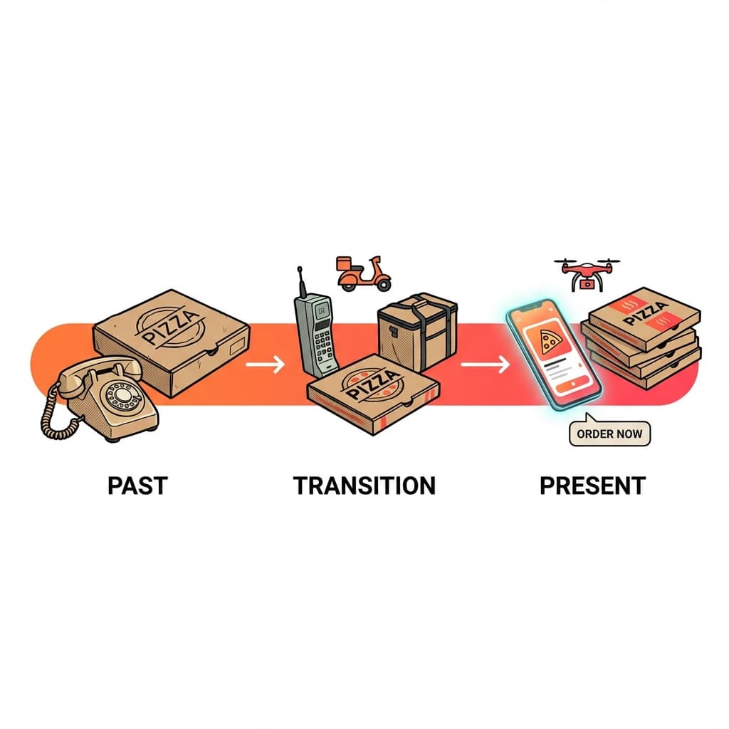 Od Pizzy na Telefon do Dronów: Krótka Historia Dostaw Jedzenia