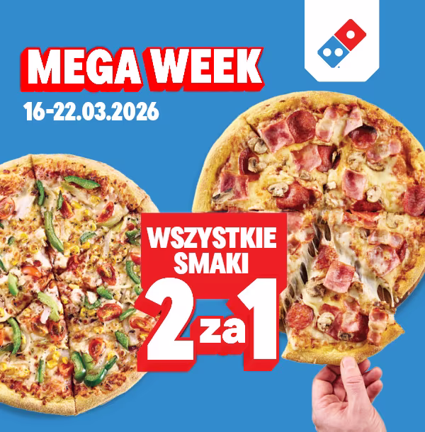 Domino's Pizza Mega Week – 2 Pizze w Cenie 1 i Wiele Więcej! 🍕