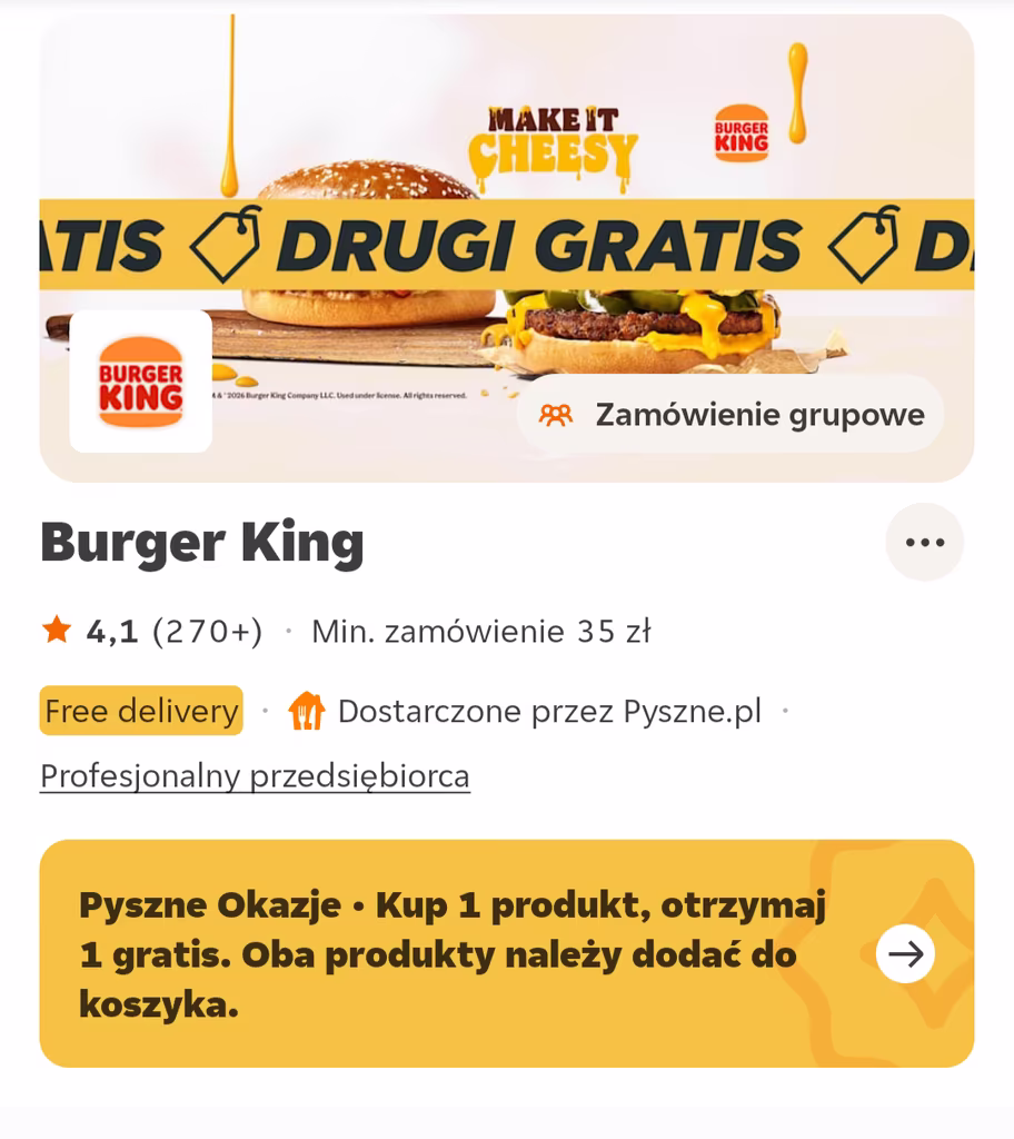 Kupony Burger King Marzec 2026 | 1+1 Gratis i Kody Rabatowe